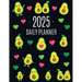 Avocado Daily Planner 2025: Funny & Healthy Fruit Organizer: January-December (12 Months) Cute Green Berry Year Scheduler with Pretty Pink Hearts