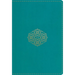 ESV Large Print Compact Bible, Red Letter (Trutone, Teal, Bouquet Design)