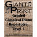 GIANT PRINT Graded Classical Piano Repertoire: Level 1