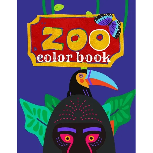 zoo color book: A Jumbo Children Coloring Book with 30 Large Pages .Animals Color and vocabulary. Boys and Girls, kids coloring books ages 3-6