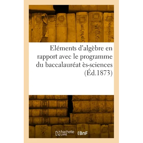Eléments d'algèbre