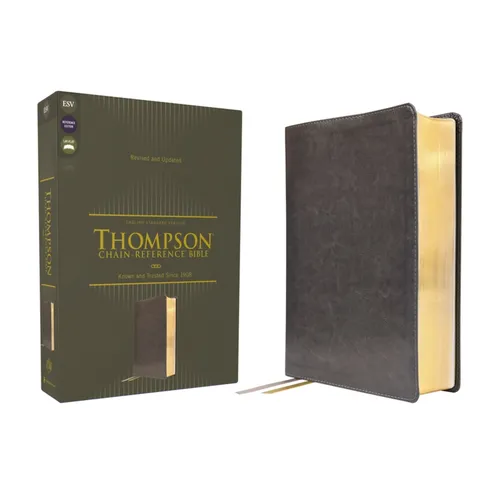 Esv, Thompson Chain-Reference Bible, Leathersoft, Gray, Red Letter