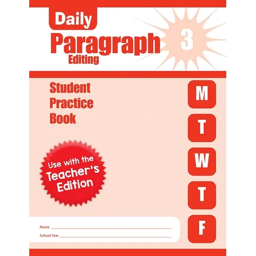 Daily Paragraph Editing, Grade 3 Student Edition Workbook (5-Pack)
