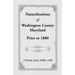 Naturalizations of Washington County, Maryland, Prior to 1880