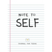 Note to Self- Journal for Teens