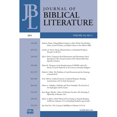 Journal of Biblical Literature 143.2 (2024)