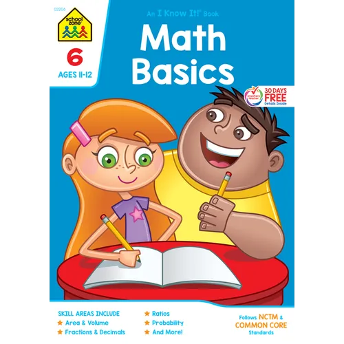 School Zone Math Basics Grade 6 Workbook