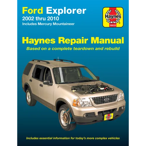 Ford Explorer & Mercury Mountaineer 2002 Thru 2010 Haynes Repair Manual: Includes Mercury Mountineer