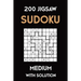 200 Jigsaw Sudoku Medium With Solution: Puzzle Book,9x9, 2 puzzles per page