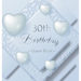 30th Birthday Guest Book: An Elegant Silver & White Frosted Heart Keepsake for a 30th Birthday - Square Hardcover Guest Sign-In Book with 105 Pages fo