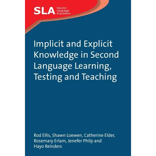 Implicit and Explicit Knowledge in Second Language Learning, Testing and Teaching