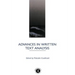 Advances in Written Text Analysis