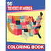 50 The State of America Coloring books: National parks of the usa childrens book States activity book maps