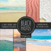 Beach Photos Scrapbook Paper Pad 8x8 Scrapbooking Kit for Papercrafts, Cardmaking, DIY Crafts, Summer Aesthetic Design, Multicolor