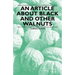 An Article about Black and Other Walnuts
