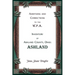 Additions and Corrections to the W.P.A. Inventory of Ashland County, Ohio: Ashland