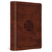 ESV Large Print Compact Bible, Red Letter (Trutone, Brown, Mosaic Cross Design)