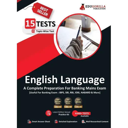 General English For Banking Mains Exam 2023 - 15 Solved Topic-wise Tests For SBI/IBPS/RBI/IDBI Bank/Nabard/Clerk/PO/Competitive Exams with Free Access