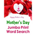 Mother's Day Jumbo Print Word Search