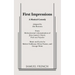 First Impressions