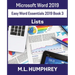 Word 2019 Lists