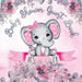 It's a Girl! Baby Shower Guest Book: Cute Elephant Baby Shower Guest Book for Girls with Pink Floral Theme - Includes Sign-In Pages, Wishes for Baby,