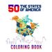 50 The States of America Coloring Book: Fifty State Maps with Capitals and Symbols like Motto Bird Mammal Flower Insect Butterfly or Fruit Perfect Eas