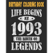 Birthday Coloring Book Life Begins At 1993 The Birth Of Legends: Easy, Relaxing, Stress Relieving Beautiful Abstract Art Coloring Book For Adults Colo