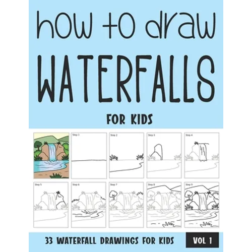 How to Draw Waterfalls for Kids