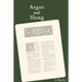 Argot and Slang