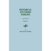 Historical Southern Families. in 23 Volumes. Volume X