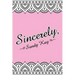 Sincerely