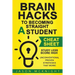 Brain Hacks to Becoming Straight A Student- Cheat Sheet: Study Less Score High - Unconventional Proven Strategies That work!