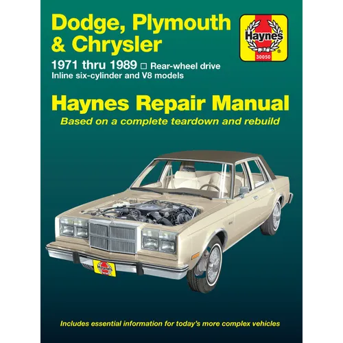 Dodge, Plymouth & Chrysler Rear-Wheel Drive 1971-89
