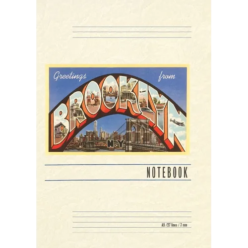 Vintage Lined Notebook Greetings from Brooklyn, New York City - Paperback