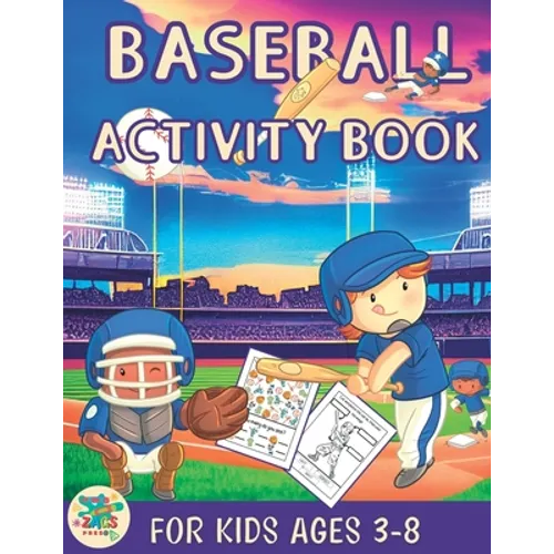 Baseball activity book for kids ages 3-8: Baseball themed gift for kids ages 3 and up - Paperback