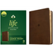 NLT Life Application Study Bible, Third Edition, Large Print (Leatherlike, Rustic Brown Leaf, Red Letter)