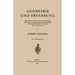 Geometrie und Erfahrung: Erweiterte Fassung des Festvortrages Gehalten an der Preussischen Akademie der Wissenschaften zu Berlin am 27. Januar 1921
