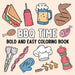 BBQ Time: Bold and Easy Coloring Book