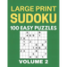 Large Print Sudoku - 100 Easy Puzzles - Volume 2 - One Puzzle Per Page - Puzzle Book for Adults