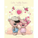 Cute Teddy Bears Coloring Book 1 & 2