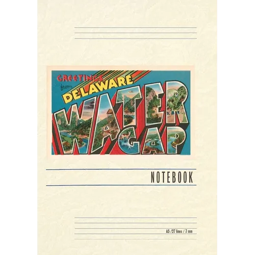 Vintage Lined Notebook Greetings from Delaware, Water Gap, Pennsylvania