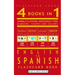 4 books in 1 - English to Spanish Kids Flash Card Book: Black and White Edition: Learn Spanish Vocabulary for Children