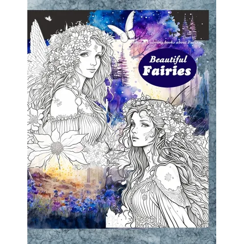 Magical Magical Coloring books about Faries.: faries coloring book for adults