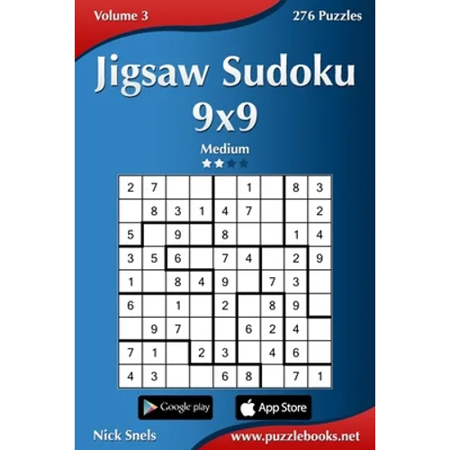Jigsaw Sudoku 9x9 - Medium - Volume 3 - 276 Puzzles