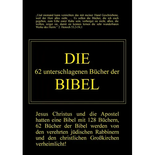 Die 62 unterschlagenen Bücher der Bibel