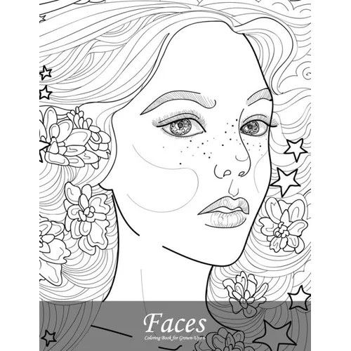 Faces Coloring Book for Grown-Ups 6