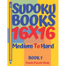 Sudoku Books 16 x 16 - Medium To Hard - Book 1: Sudoku Books For Adults - Brain Games Sudoku - Logic Games For Adults