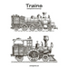 Trains Coloring Book for Grown-Ups 1
